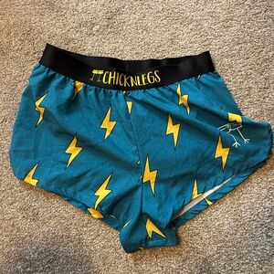 ChicknLegs Blue Lightning Running Shorts